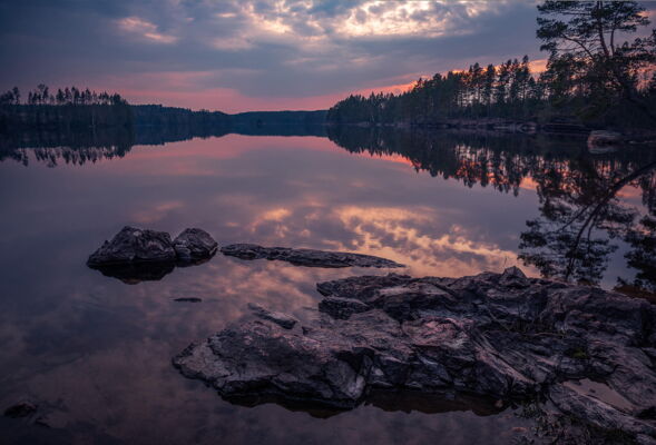 Sonnenuntergangsreflektionen, Schweden