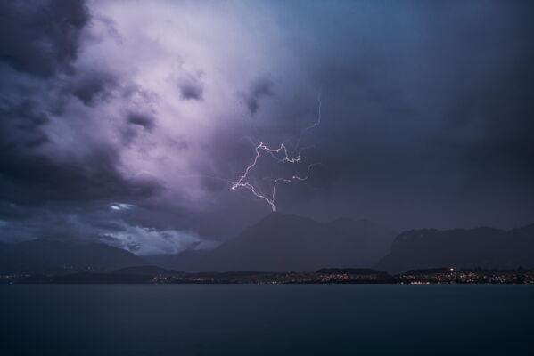The Strike, Thunderstrom, Lake Thun, Switzerland